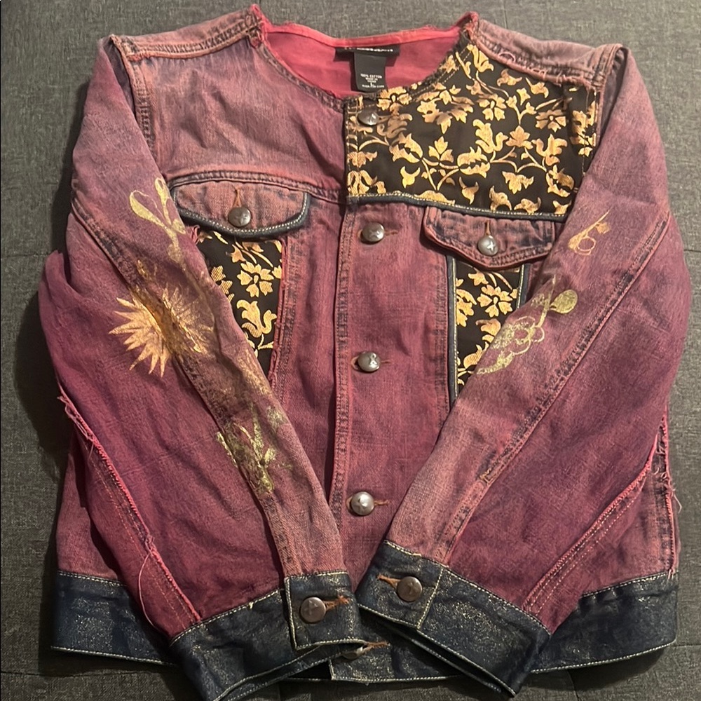 Floral Embroidered Denim Jacket
